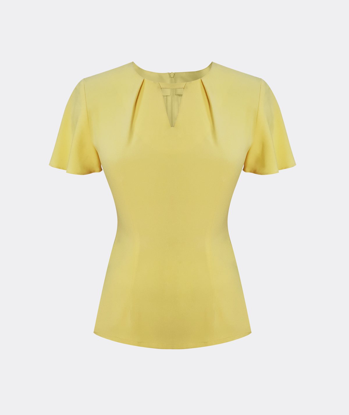ladies-uniform-female-blouse-beauty-advisor-uniform-front-desk-uniform-corporate-workwear-singapore-uniform-design-blouse-with-flare-sleeve