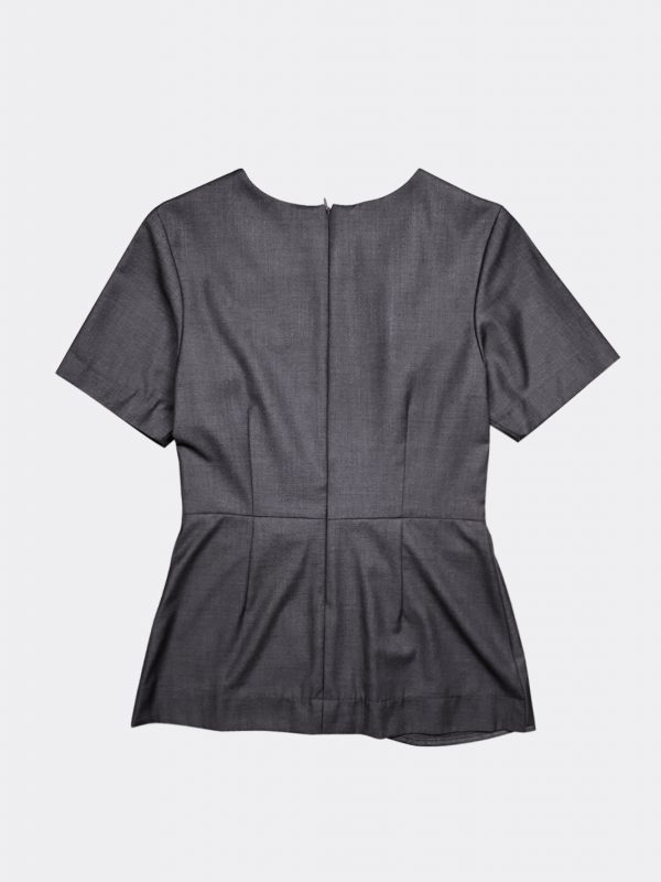 Modern Duo Color Block Peplum Blouse