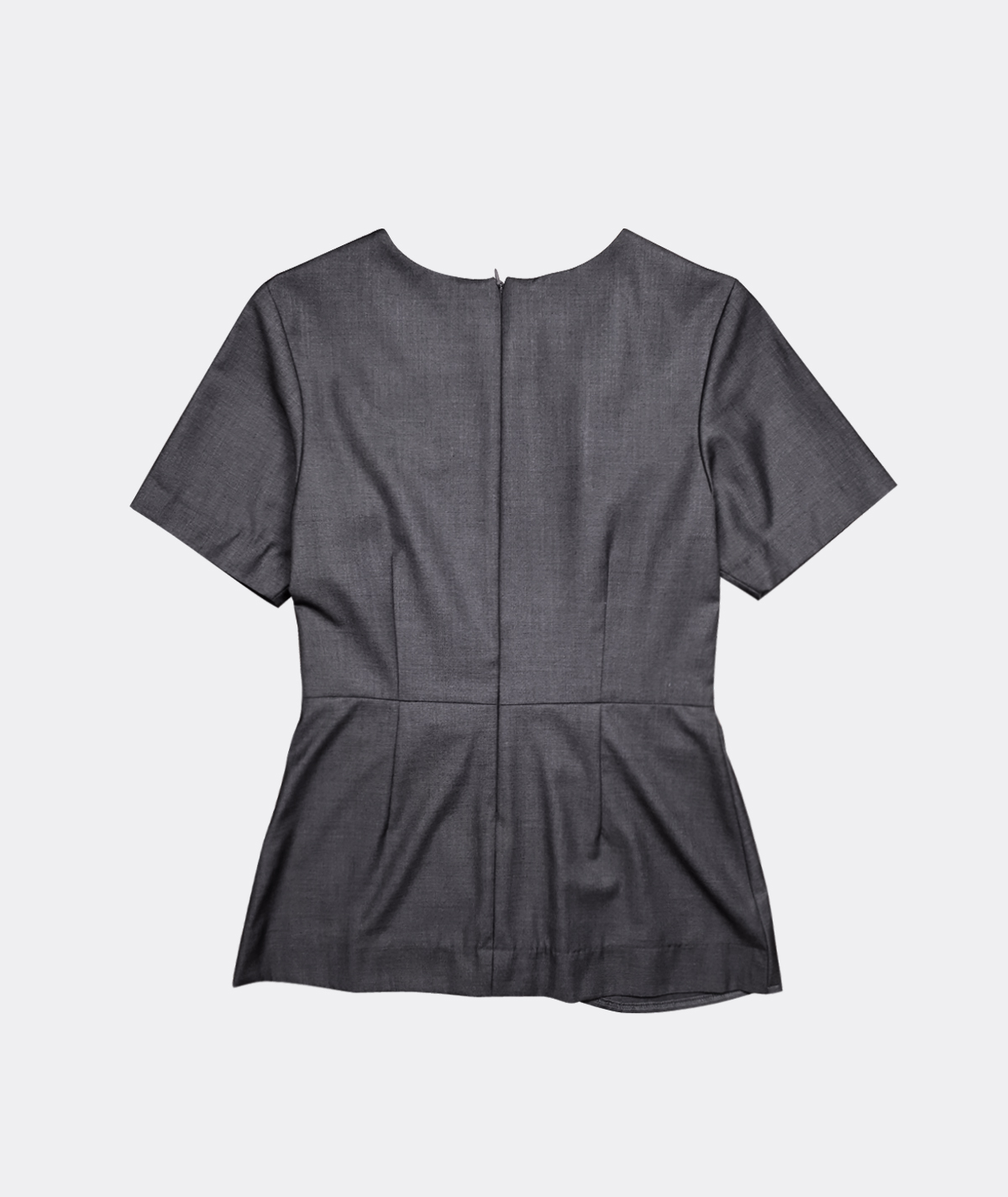 beauty therapist uniform beauty blouse ladies therapist top grey and black back view